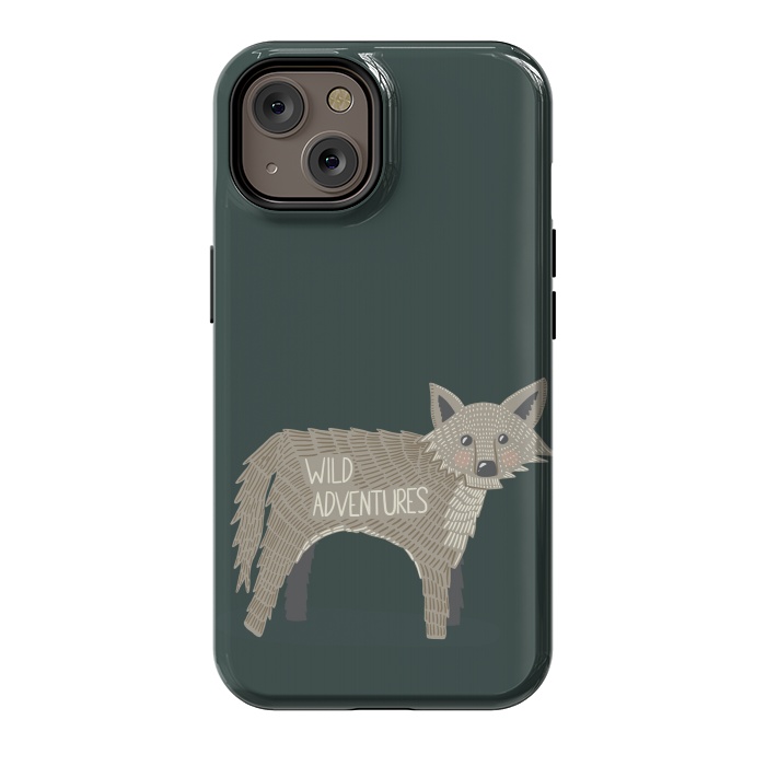iPhone 14 StrongFit Wild Adventures Wolf  by Edith May