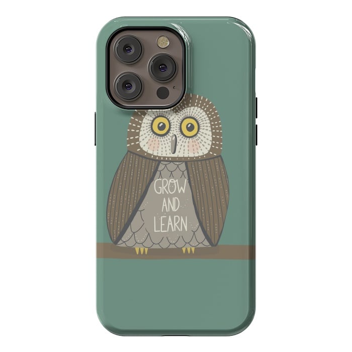 iPhone 14 Pro max StrongFit Grow and Learn Owl  by Edith May