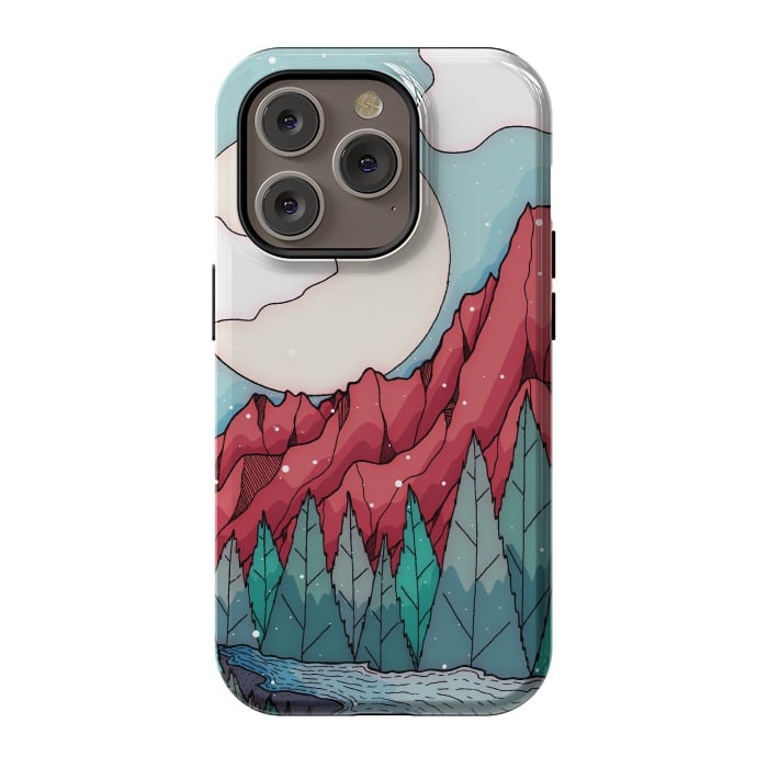 iPhone 14 Pro StrongFit The red winter mountain river by Steve Wade (Swade)