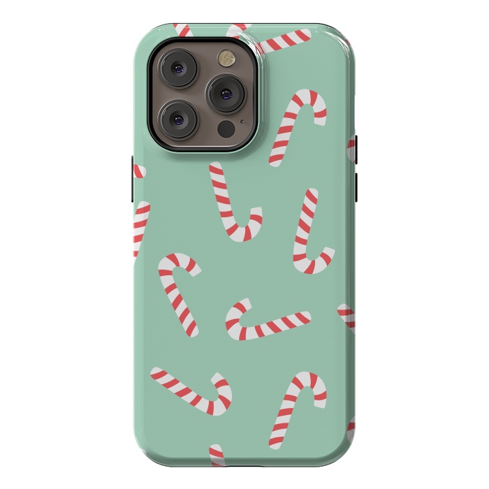 iPhone 14 Pro max StrongFit Candy Cane 01 by Jelena Obradovic