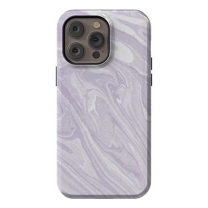iPhone 14 Pro max StrongFit Pastel Purple lavender liquid marble by Oana 