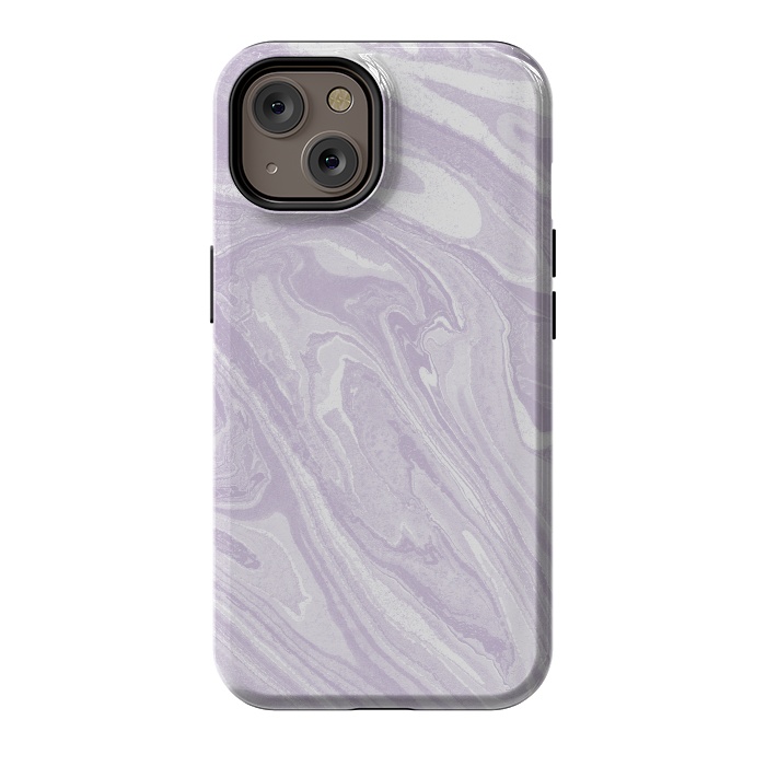 iPhone 14 StrongFit Pastel Purple lavender liquid marble by Oana 
