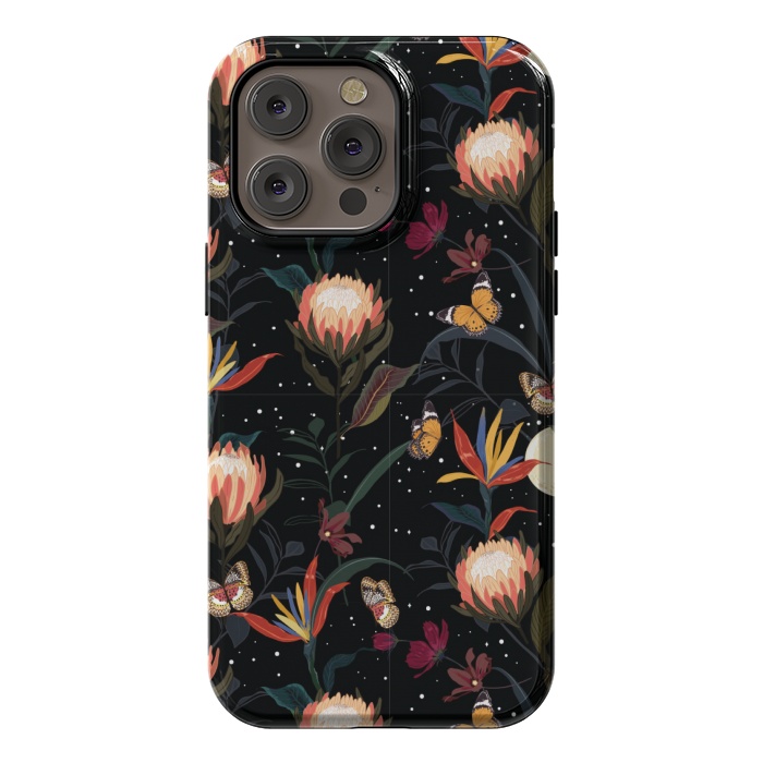 iPhone 14 Pro max StrongFit copper floral pattern by MALLIKA