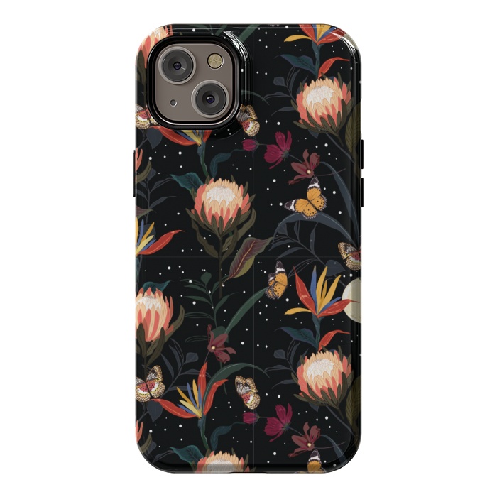 iPhone 14 Plus StrongFit copper floral pattern by MALLIKA