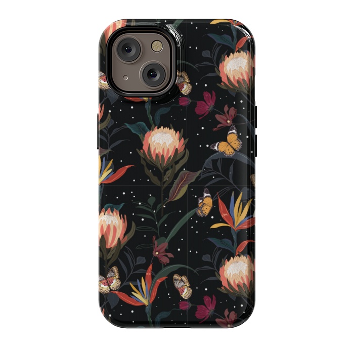 iPhone 14 StrongFit copper floral pattern by MALLIKA
