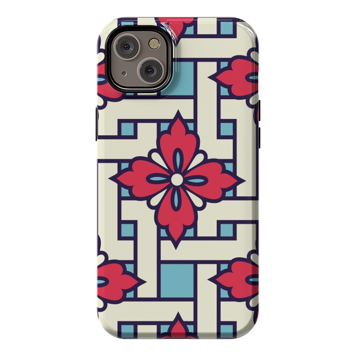 iPhone 14 Plus StrongFit RED MAZE LOVE by MALLIKA