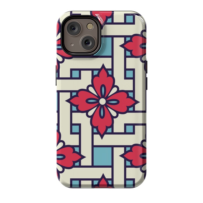iPhone 14 StrongFit RED MAZE LOVE by MALLIKA