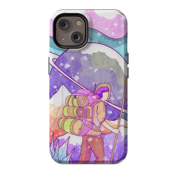 iPhone 14 StrongFit The winter space pilgrim by Steve Wade (Swade)