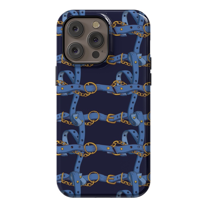 iPhone 14 Pro max StrongFit blue chain love by MALLIKA