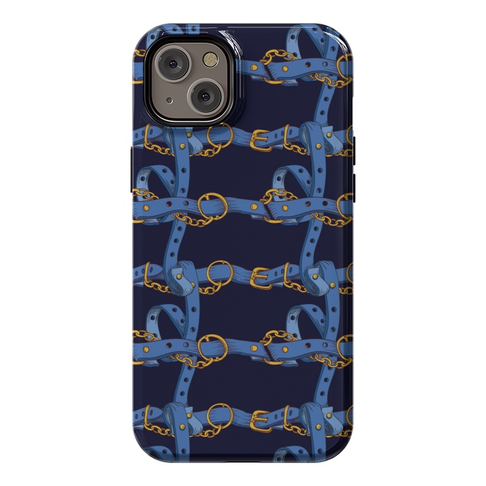 iPhone 14 Plus StrongFit blue chain love by MALLIKA