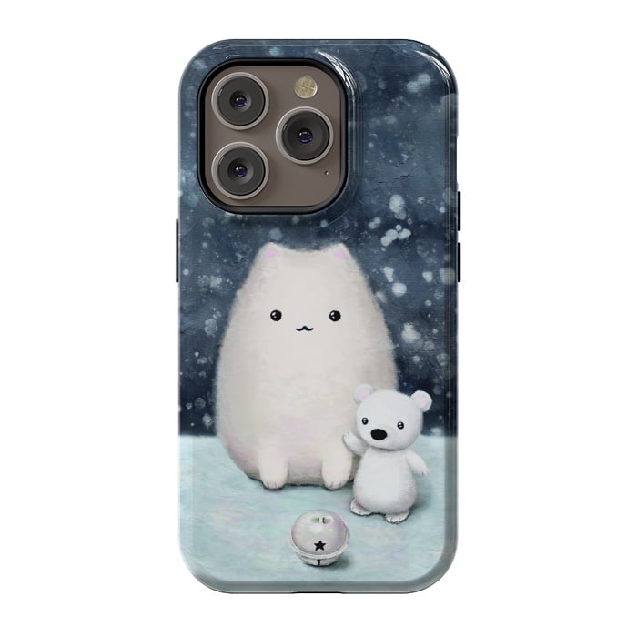 iPhone 14 Pro StrongFit Winter cat by Laura Nagel
