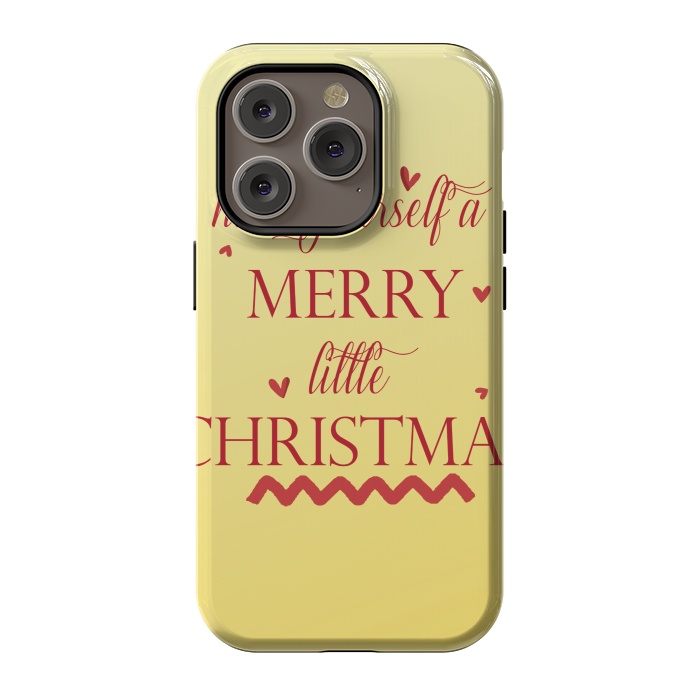 iPhone 14 Pro StrongFit merry little christmas by MALLIKA