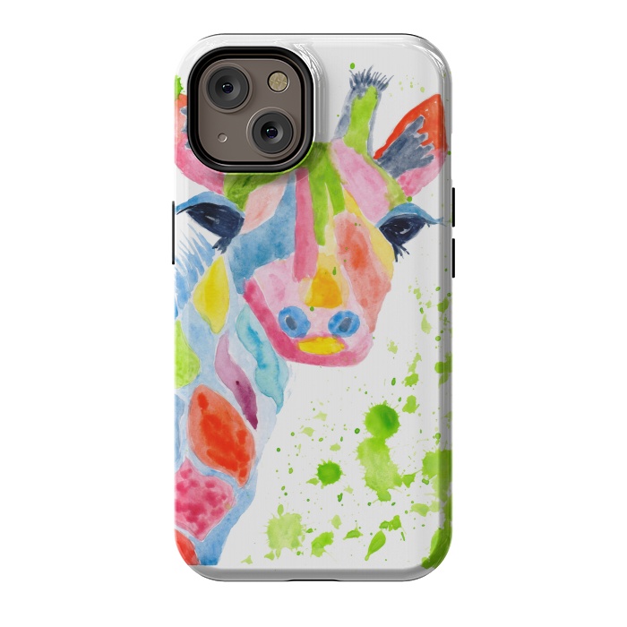 iPhone 14 StrongFit Giraffe watercolor  by ArtKingdom7
