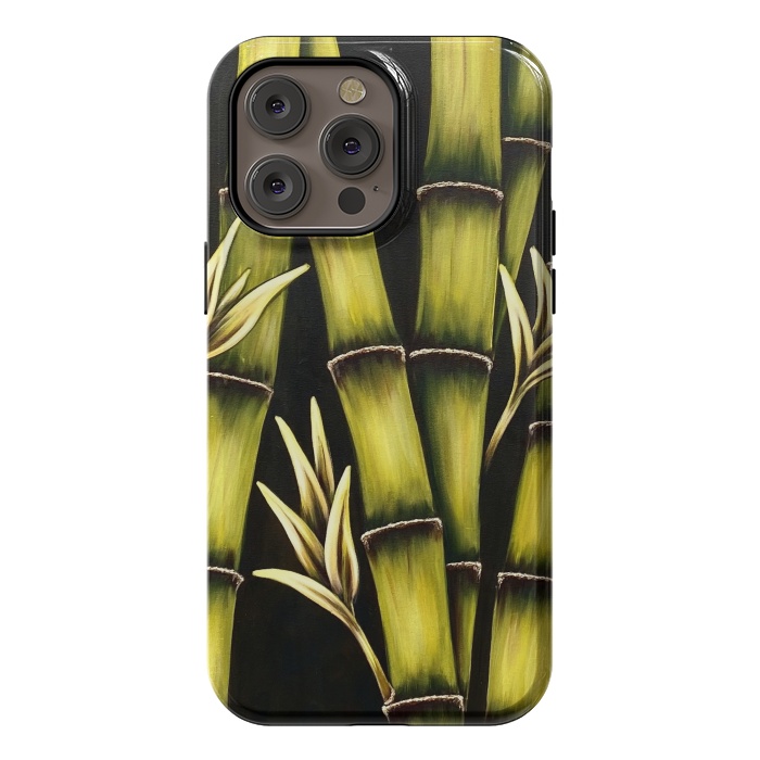 iPhone 14 Pro max StrongFit Bamboo by Denise Cassidy Wood