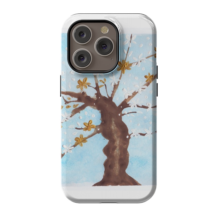 iPhone 14 Pro StrongFit Tree of life painting watercolor by ArtKingdom7