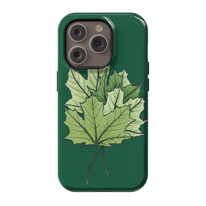 iPhone 14 Pro StrongFit Green Maple Leaves In Spring by Boriana Giormova