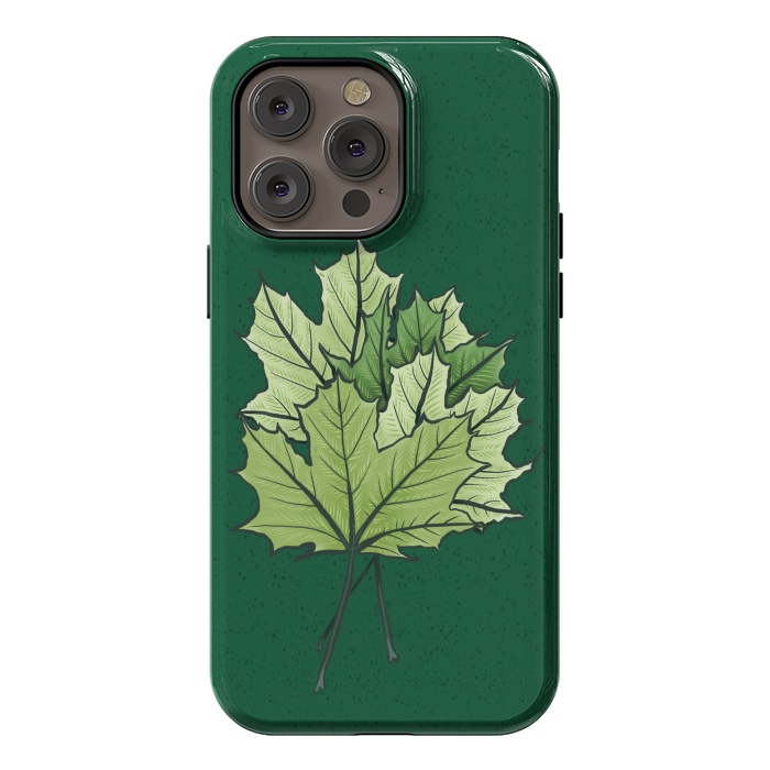 iPhone 14 Pro max StrongFit Green Maple Leaves In Spring by Boriana Giormova