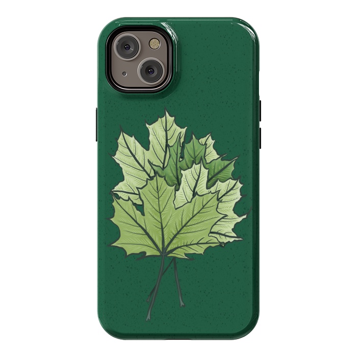 iPhone 14 Plus StrongFit Green Maple Leaves In Spring by Boriana Giormova