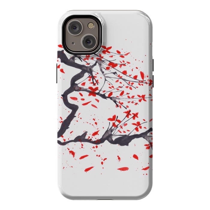 iPhone 14 Plus StrongFit Cherry tree flowers watercolor by ArtKingdom7