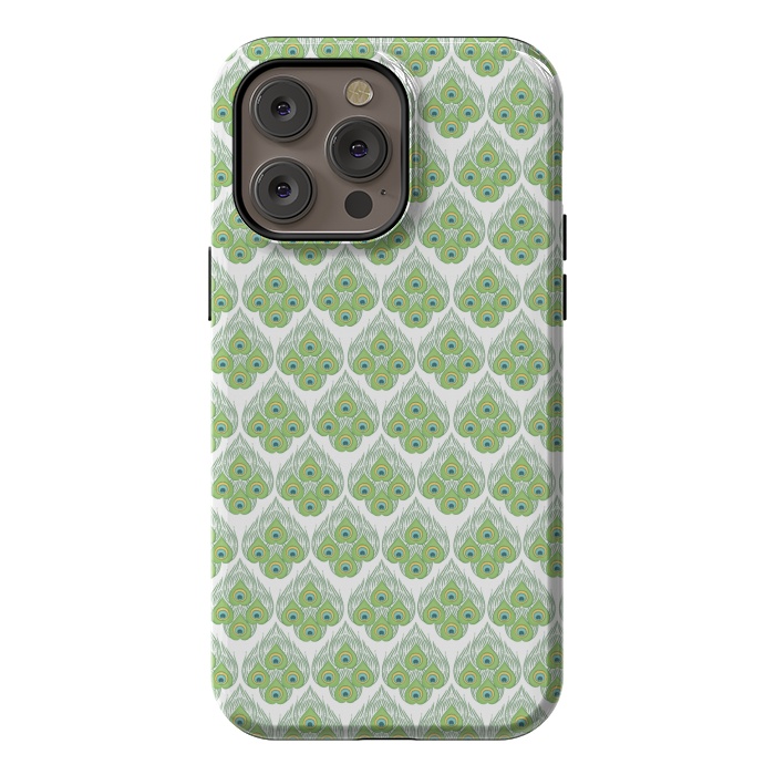 iPhone 14 Pro max StrongFit green peacock love  by MALLIKA