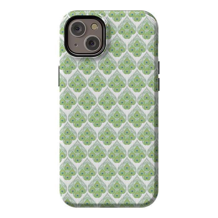 iPhone 14 Plus StrongFit green peacock love  by MALLIKA