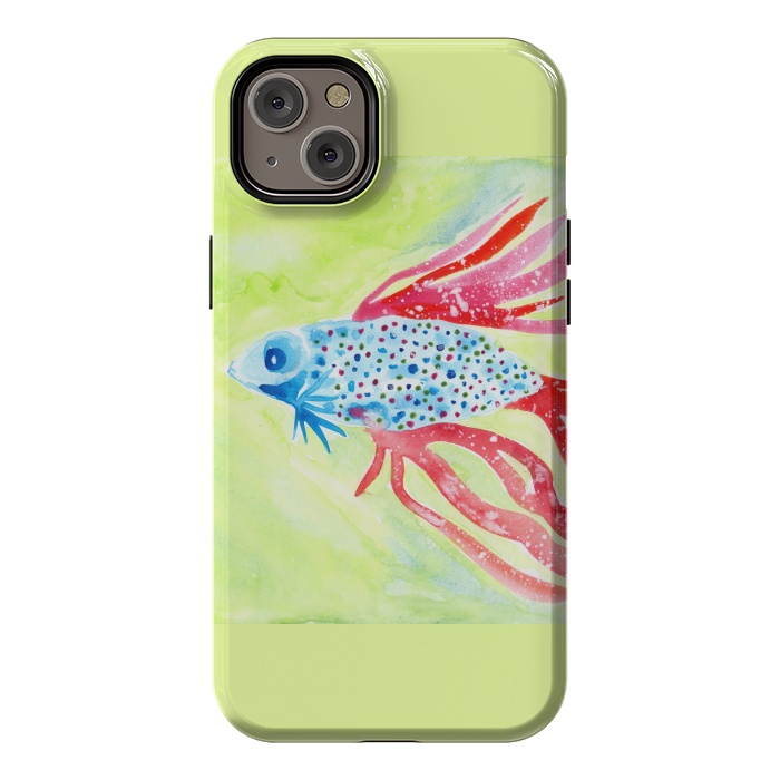 iPhone 14 Plus StrongFit Betta fish watercolor by ArtKingdom7