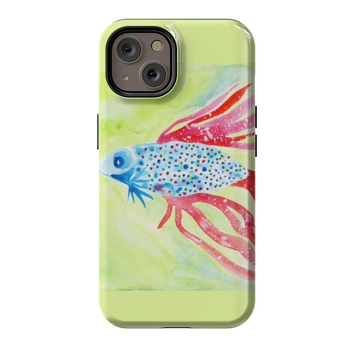 iPhone 14 StrongFit Betta fish watercolor by ArtKingdom7