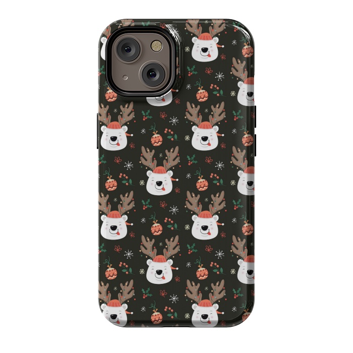 iPhone 14 StrongFit cute rein deer love by MALLIKA