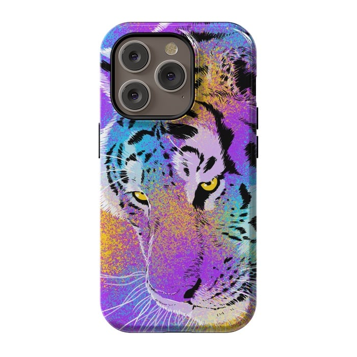 iPhone 14 Pro StrongFit Colorful Tiger by Alberto