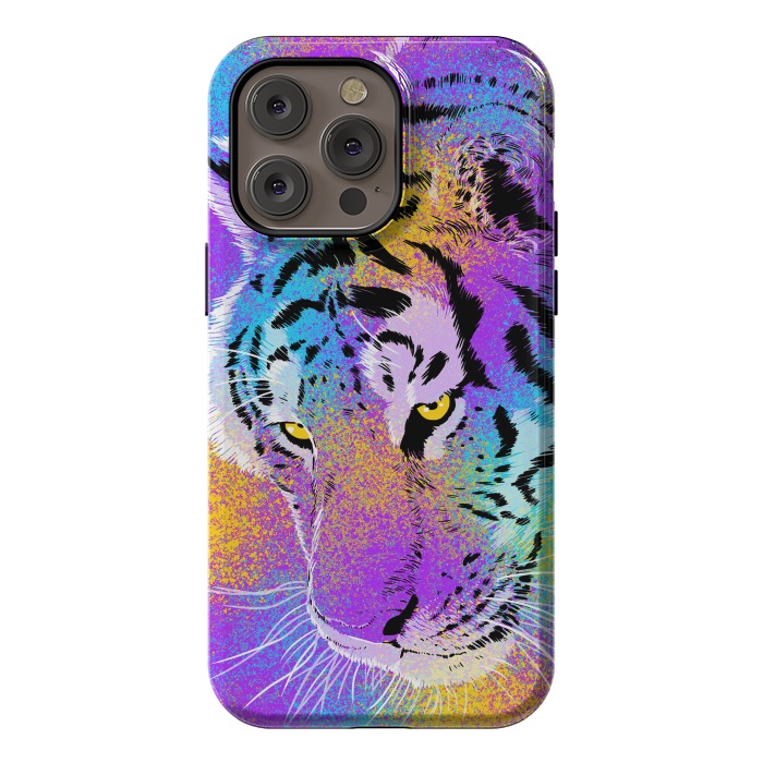 iPhone 14 Pro max StrongFit Colorful Tiger by Alberto