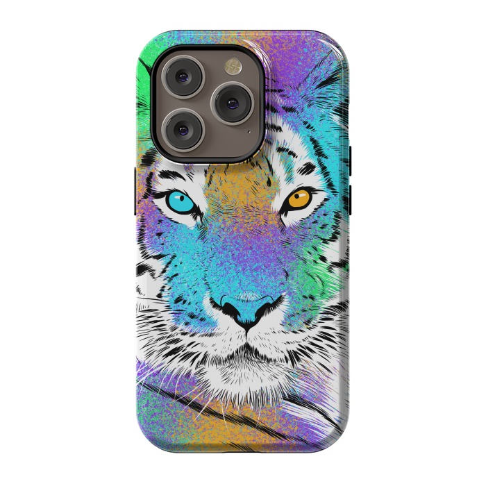 iPhone 14 Pro StrongFit Tiger Colorful by Alberto