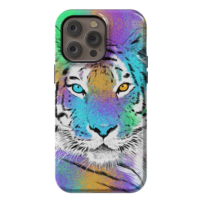 iPhone 14 Pro max StrongFit Tiger Colorful by Alberto