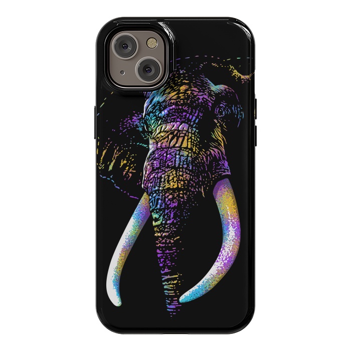 iPhone 14 Plus StrongFit Colorful Elephant by Alberto