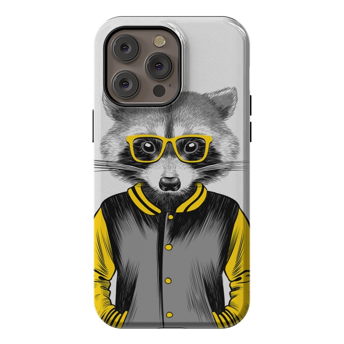 iPhone 14 Pro max StrongFit Raccoon School by Alberto