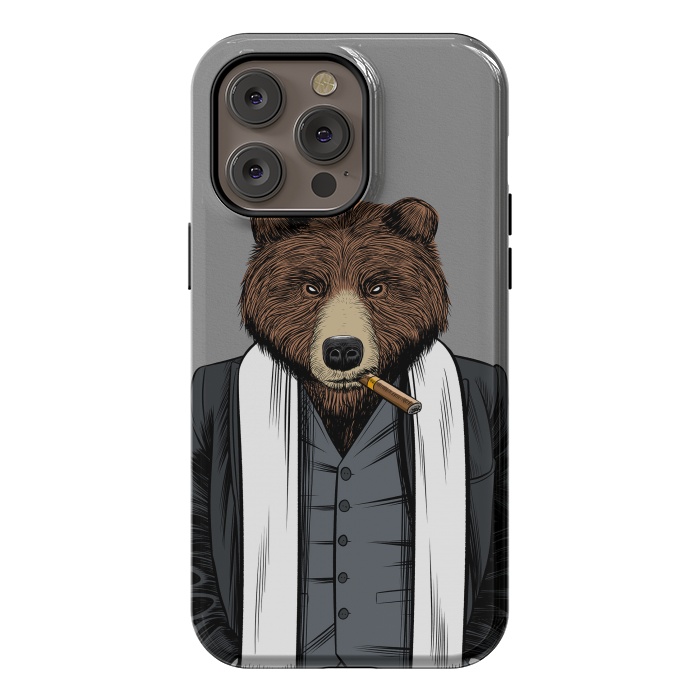 iPhone 14 Pro max StrongFit Mafia Grizzly Bear by Alberto