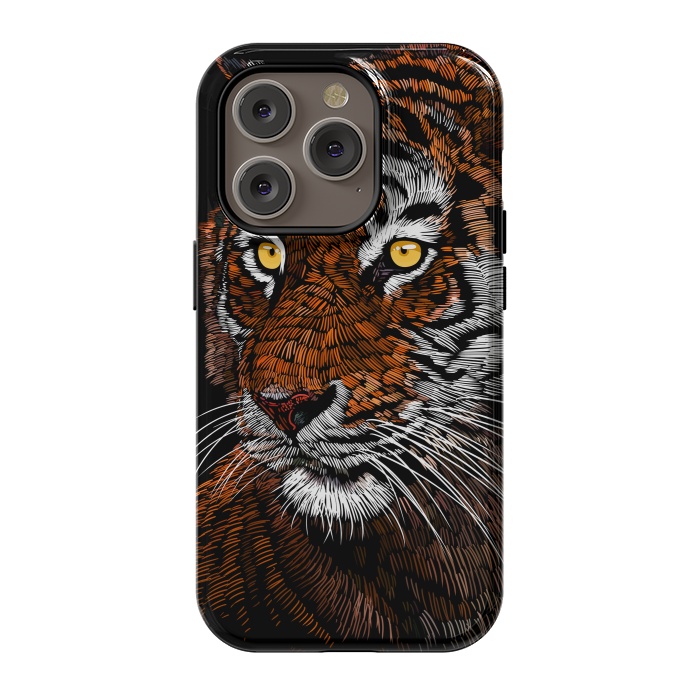 iPhone 14 Pro StrongFit Realistic Tiger by Alberto
