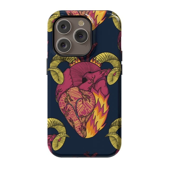 iPhone 14 Pro StrongFit Aries Heart by Ranggasme