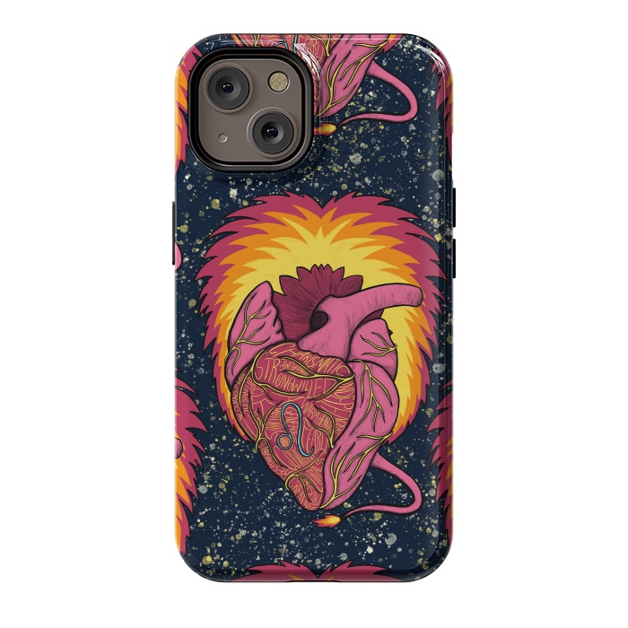 iPhone 14 StrongFit Leo Heart by Ranggasme
