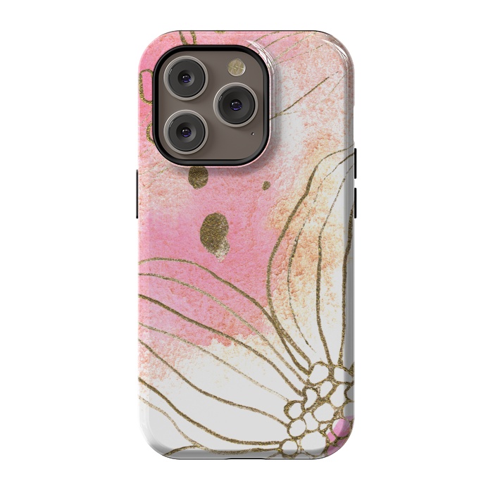 iPhone 14 Pro StrongFit Pink Dreams by Lena Terzi by Elena Terzi
