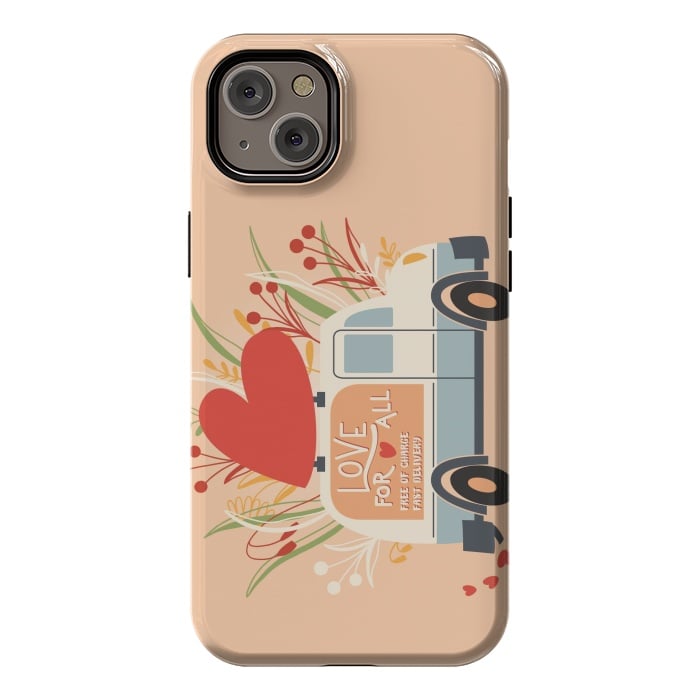 iPhone 14 Plus StrongFit Love Truck, Happy Valentine's Day 1 by Jelena Obradovic