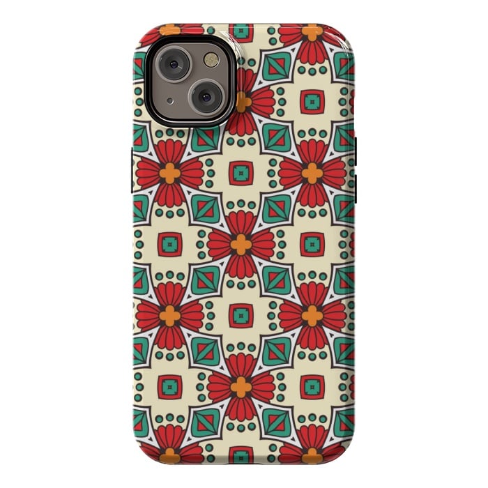 iPhone 14 Plus StrongFit red floral print by MALLIKA