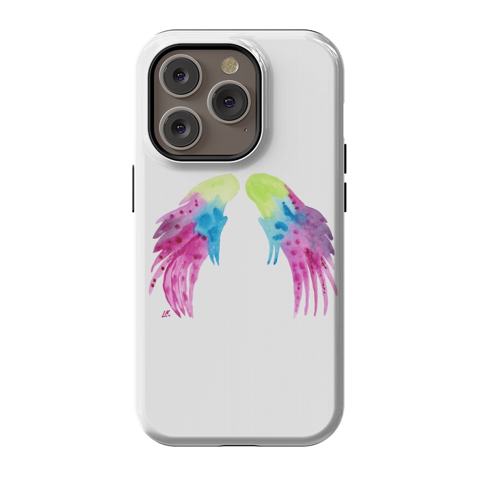 iPhone 14 Pro StrongFit Angel wings watercolor  by ArtKingdom7