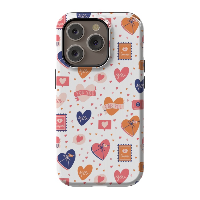 iPhone 14 Pro StrongFit Valentine pattern 06 by Jelena Obradovic