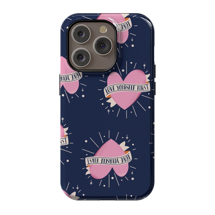 iPhone 14 Pro StrongFit Valentine pattern 14 by Jelena Obradovic