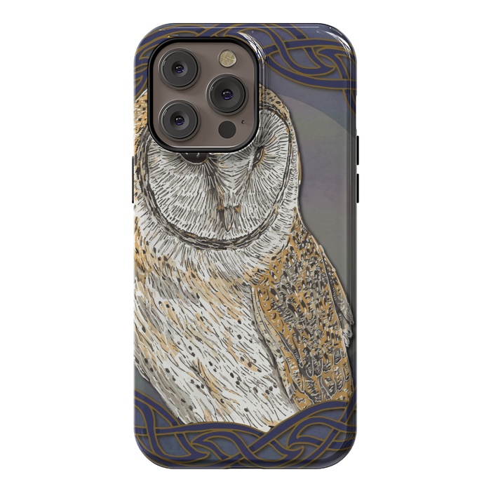 iPhone 14 Pro max StrongFit Beautiful Barn Owl by Lotti Brown