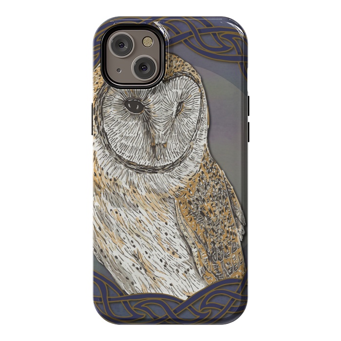 iPhone 14 Plus StrongFit Beautiful Barn Owl by Lotti Brown