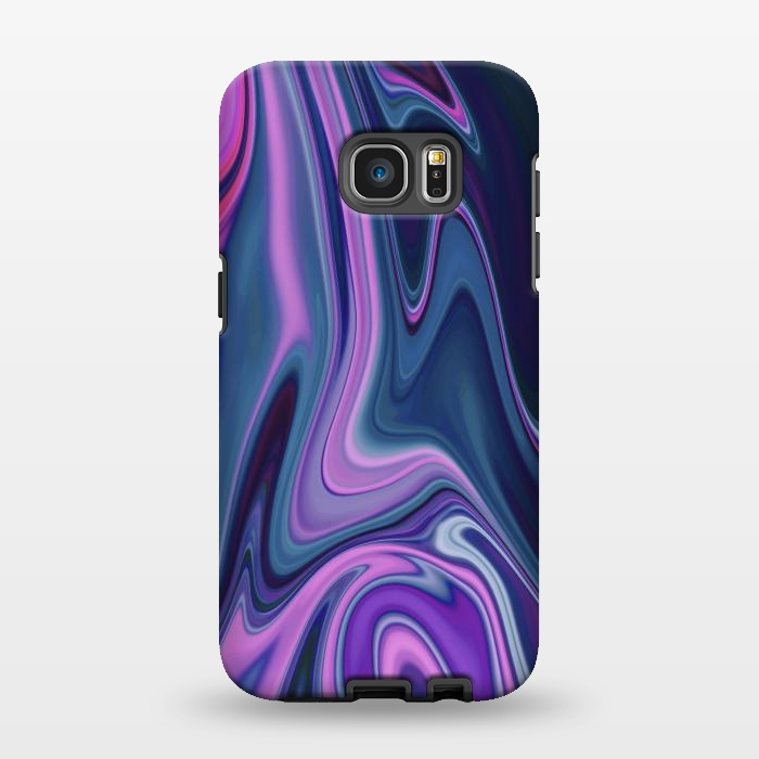 Galaxy S7 EDGE StrongFit Liquid Purple Pink and Blue Colors by ArtsCase