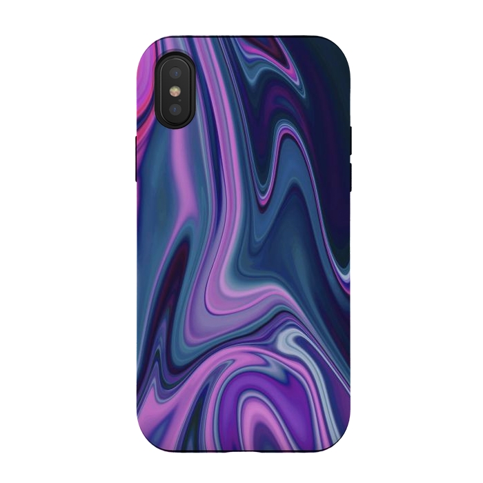 iPhone Xs / X StrongFit Liquid Purple Pink and Blue Colors by ArtsCase