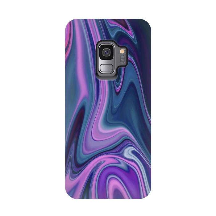 Galaxy S9 StrongFit Liquid Purple Pink and Blue Colors by ArtsCase