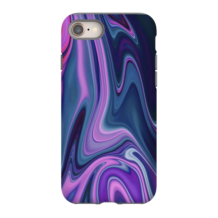 iPhone 8 StrongFit Liquid Purple Pink and Blue Colors by ArtsCase